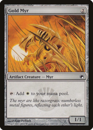 Gold Myr - Scars of Mirrodin (som) 157