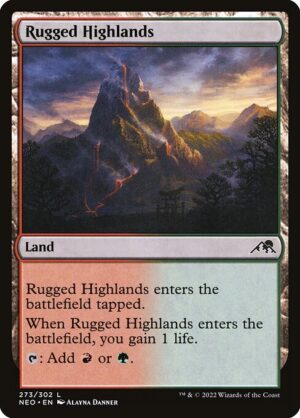 Rugged Highlands - Kamigawa: Neon Dynasty (NEO) #273 (Foil)