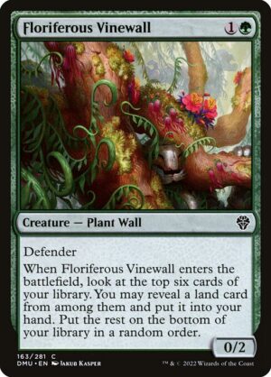 Floriferous Vinewall - Dominaria United (DMU) #163 (Foil)