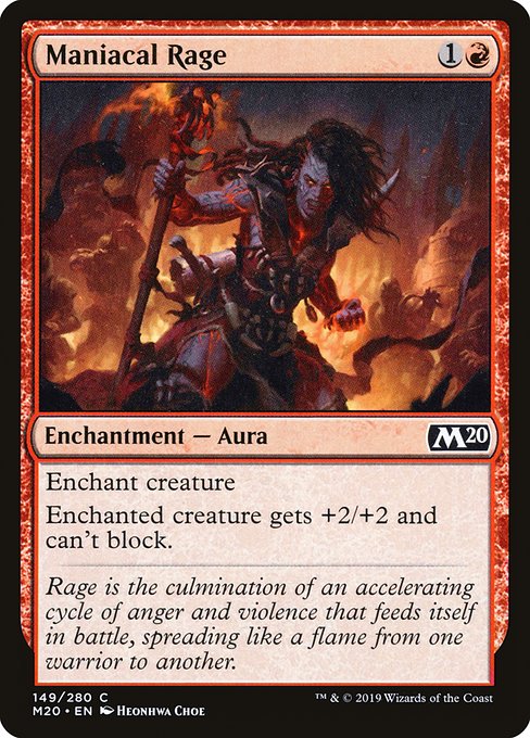 Maniacal Rage - Core Set 2020 (M20) #149