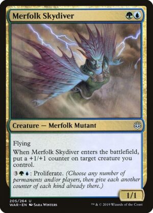 Merfolk Skydiver - War of the Spark (WAR) #205