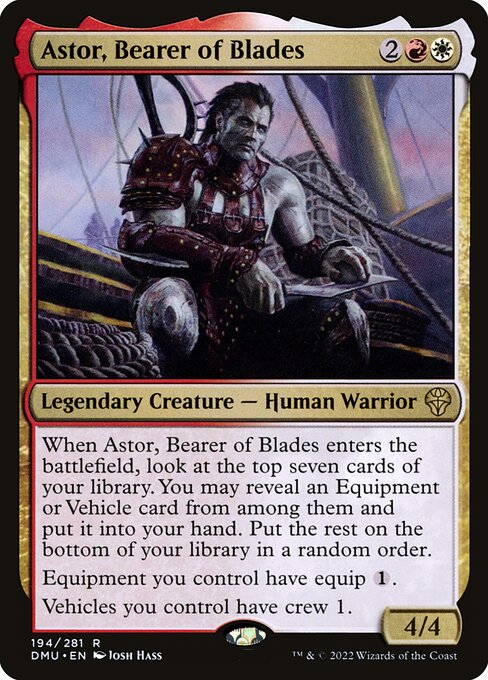 Image: Astor, Bearer of Blades - Dominaria United (DMU) #194