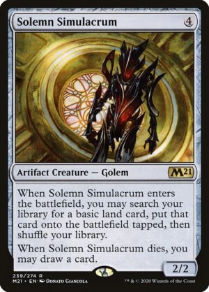 Solemn Simulacrum - Core Set 2021 (M21) #239 (Foil)