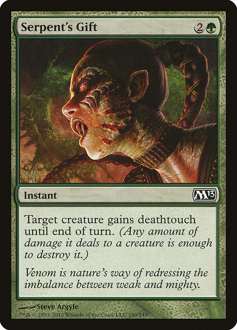 Serpent's Gift - Magic 2013 (M13) #190 (Foil)