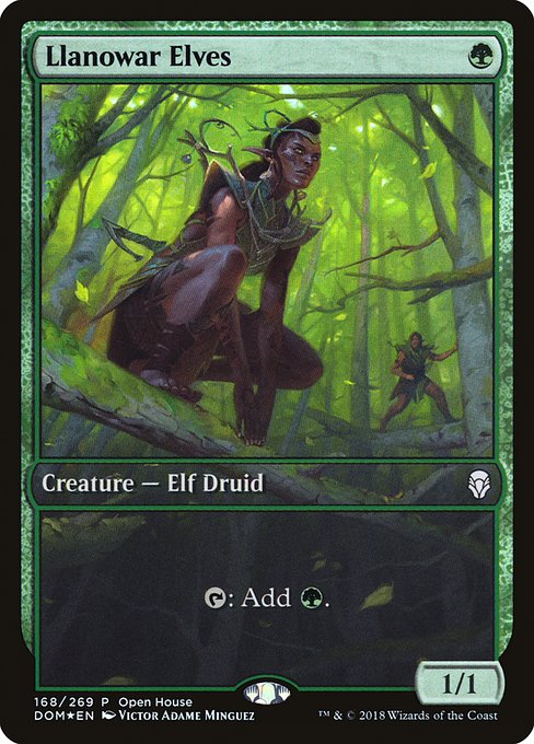 Llanowar Elves - Dominaria Promos (PDOM) #168 (Foil)