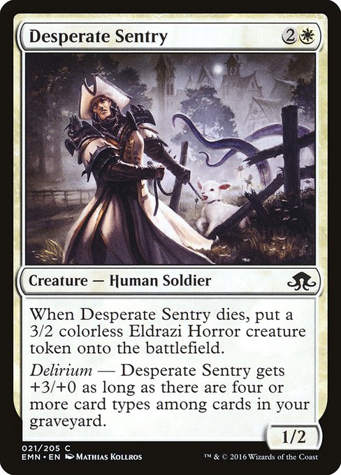 Desperate Sentry - Eldritch Moon (EMN) #21