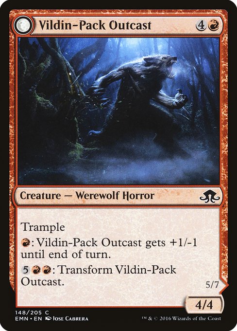 Vildin-Pack Outcast // Dronepack Kindred - Eldritch Moon (EMN) #148