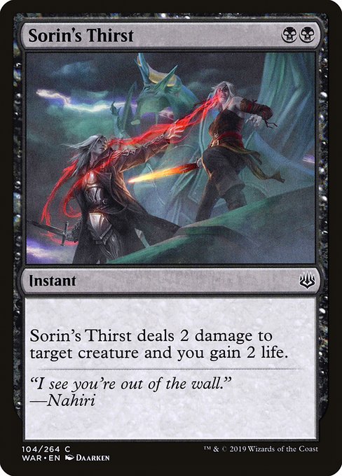 Sorin's Thirst - War of the Spark (WAR) #104