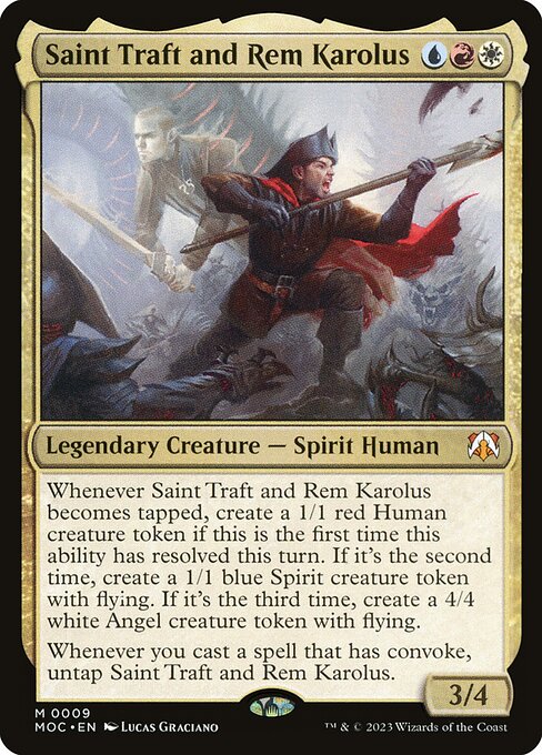 Saint Traft and Rem Karolus - March of the Machine Commander (MOC) #9 (Foil)