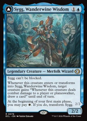 Sygg, Wanderwine Wisdom // Sygg, Wanderbrine Shield - Lorwyn Eclipsed (ECL) #76