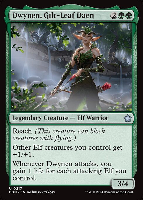 Dwynen, Gilt-Leaf Daen - Foundations (FDN) #217 (Foil)