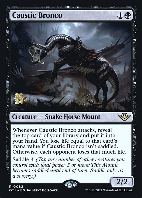 Caustic Bronco - Outlaws of Thunder Junction Promos (POTJ) #82s (Foil)