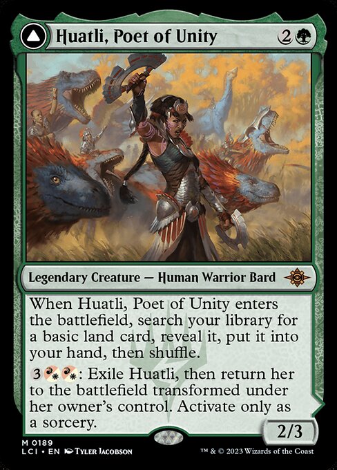 Huatli, Poet of Unity // Roar of the Fifth People - The Lost Caverns of Ixalan (LCI) #189